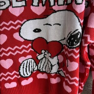 Peanuts Red and Pink Snoopy 'Be Mine' Sweater